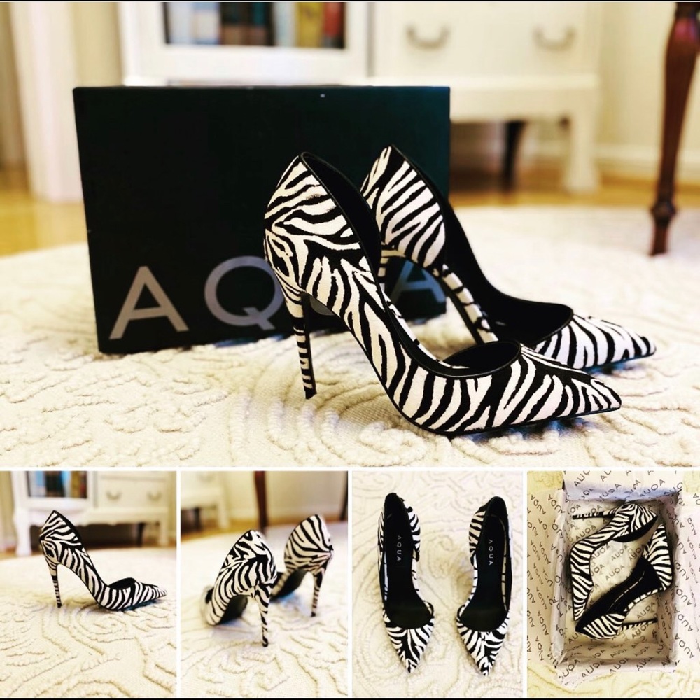 Zebra Print Aqua Heels
🅝🅞🅦 🅐🅥🅐🅛🅘🅑🅛🅔